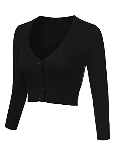 Aottori Bolero Damen Festlich Kurz Strickjacke Elegant Langarm Open Front Cropped Cardigan Schulterjacke Bolerojacke...
