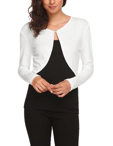 Hotouch Damen Bolero für Abendkleider Jäckchen Langarm Kurze Strickjacke Elegante Weiche Jacke Schulterjacke zum Kleid...