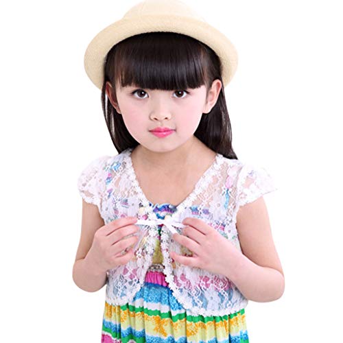 Kinder Kind Mädchen Bolero Jacke Hochzeit Kurze Oberbekleidung Sommer Spitze Strickjacke Mädchen Kurz Bolero Jacke...