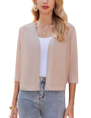Zeagoo Bolero Damen Strickjacke Kurz Festliche Jacke zum Kleid Elegant Bolerojacke Jäckchen für Abendkleid Cardigan...