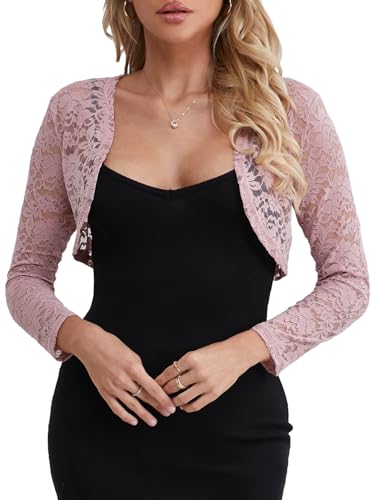 fuinloth Bolero Jacke Damen Festlich Jäckchen für Abendkleid Kurze Festlich Schulterjacke Elegant Hochzeit Bolerojacke...
