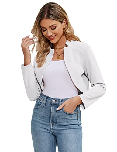 KOJOOIN Bolero Damen festlich Jäckchen Langarm Strickjacke Elegant Kurze Cardigan Shrug Top (Verpackung MEHRWEG),...